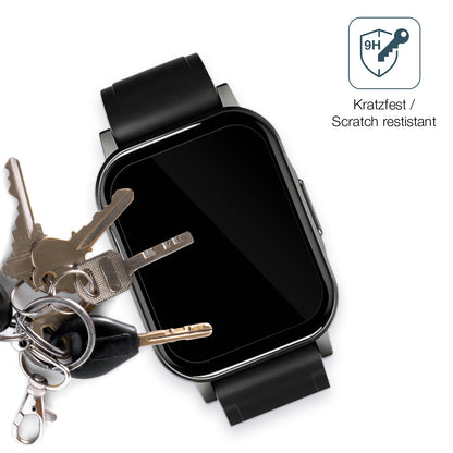 dipos Displayschutz für Haylou LS02 watch, transparente Oberfläche, perfekte Passform auch für die Rundungen