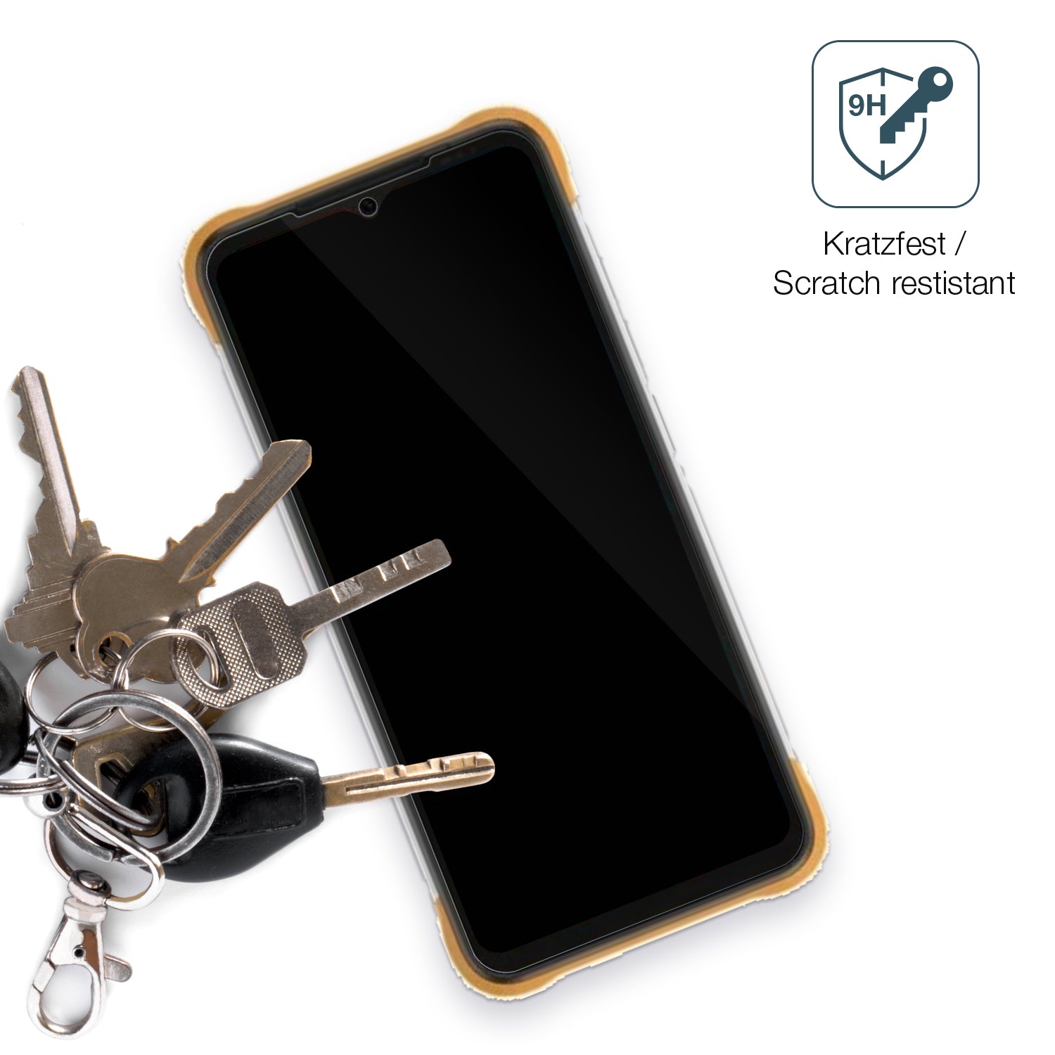 dipos Displayschutz für Umidigi Bison X10, transparente Oberfläche, perfekte Passform auch für die Rundungen