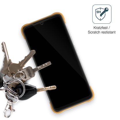 dipos Displayschutz für Umidigi Bison X10, transparente Oberfläche, perfekte Passform auch für die Rundungen