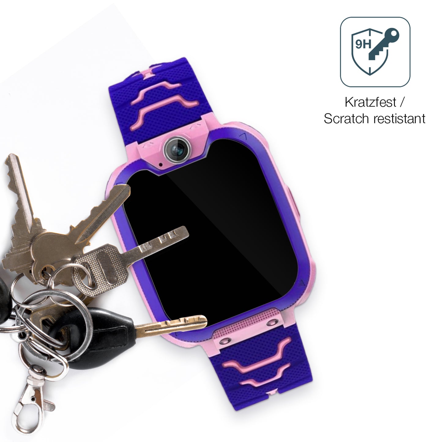 2x 9H Schutzfolie für Kesasohe Smartwatch Kinder Panzerfolie