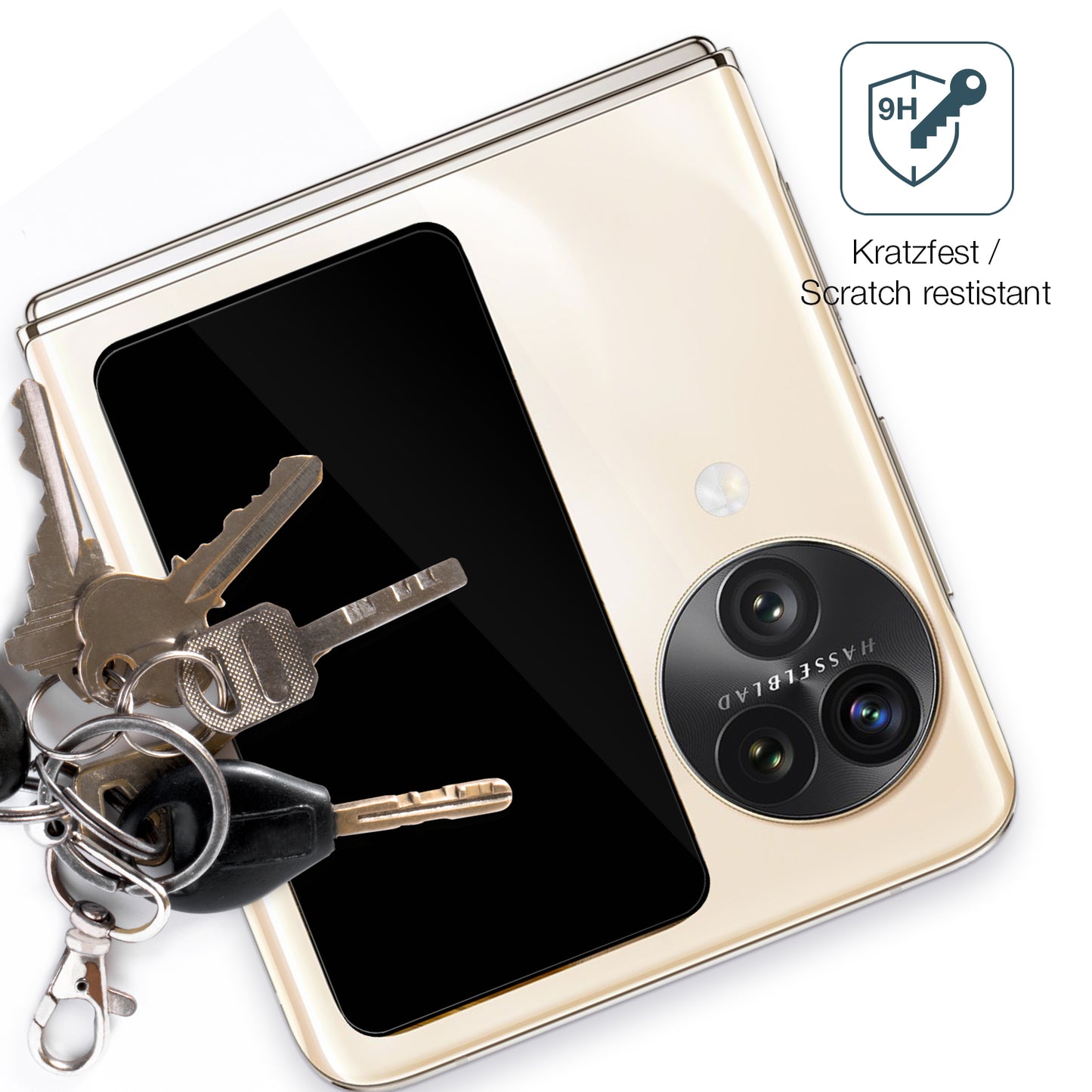2x 9H Schutzfolie für Oppo Find N3 Flip Aussenseite Panzerfolie