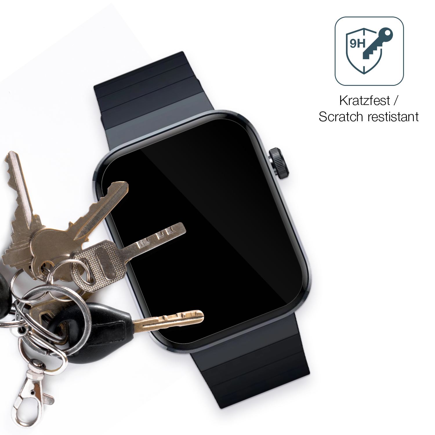 dipos Displayschutz für Mibro Watch T1, transparente Oberfläche, perfekte Passform auch für die Rundungen