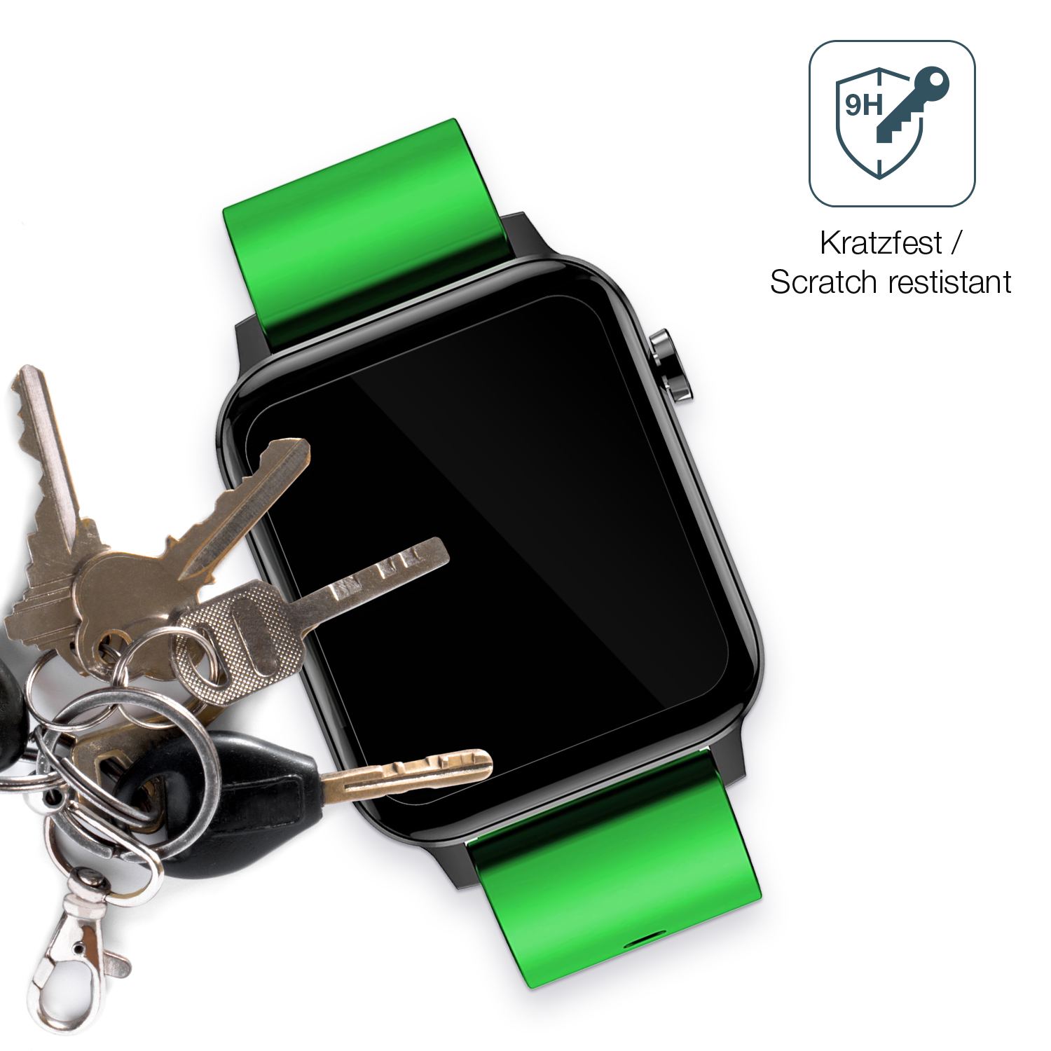 dipos Displayschutz für Judneer 1,4 Zoll Smartwatch, transparente Oberfläche, perfekte Passform auch für die Rundungen