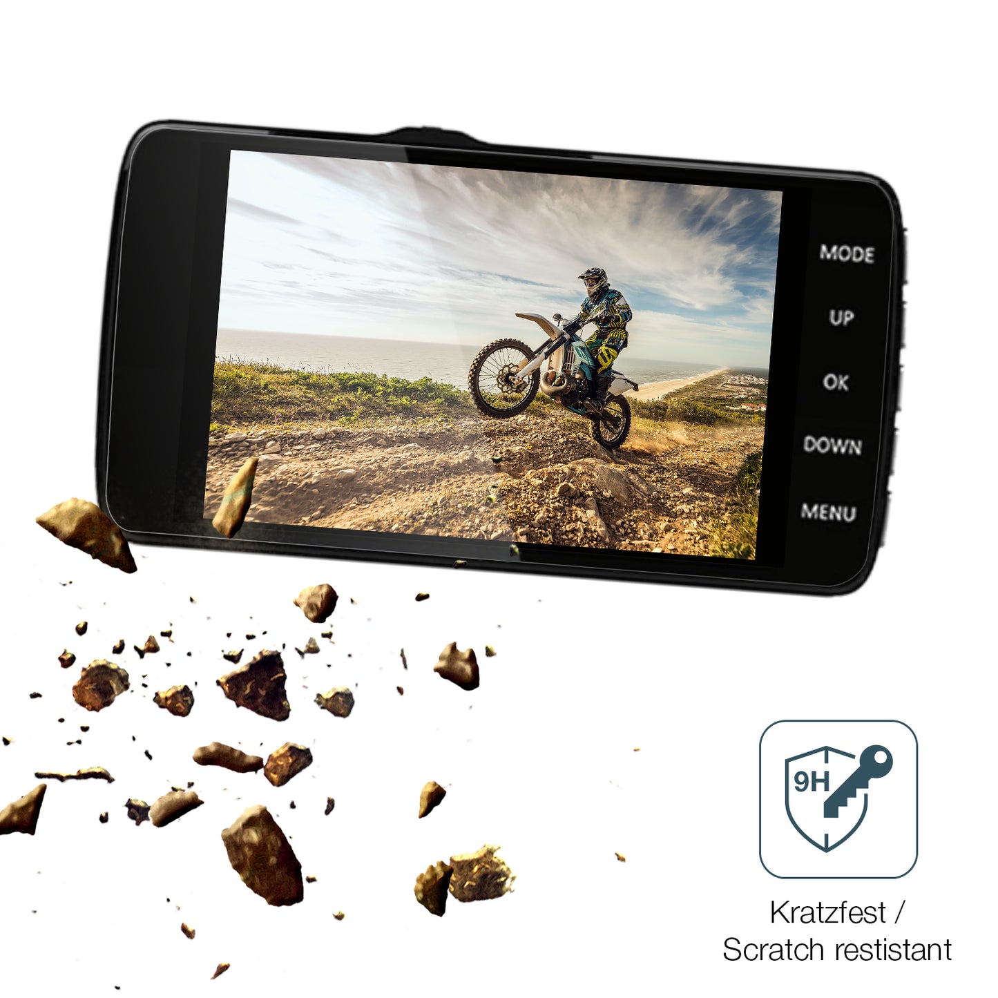 2x 9H Schutzfolie für CHORTAU B-T002 Dashcam Panzerfolie