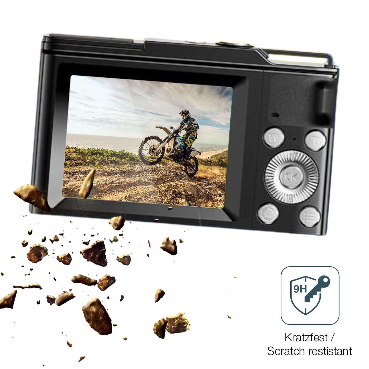 2x 9H Schutzfolie für COLALY DC01 Digitalkamera Panzerfolie