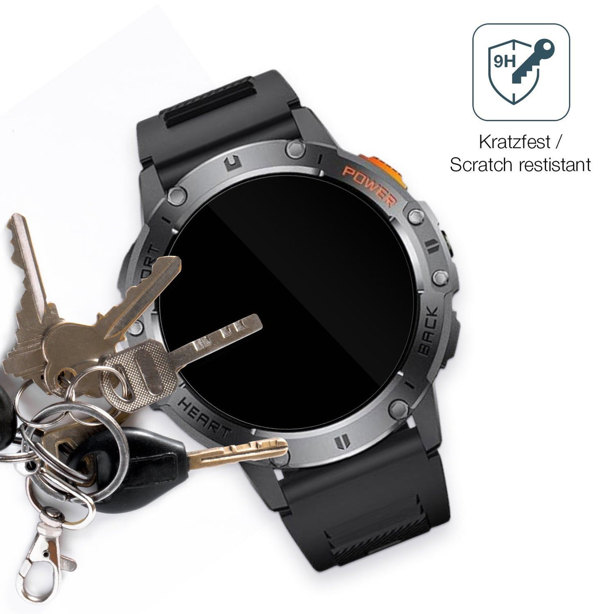 2x 9H Schutzfolie für Dremac 1.43 Zoll Smartwatch Panzerfolie