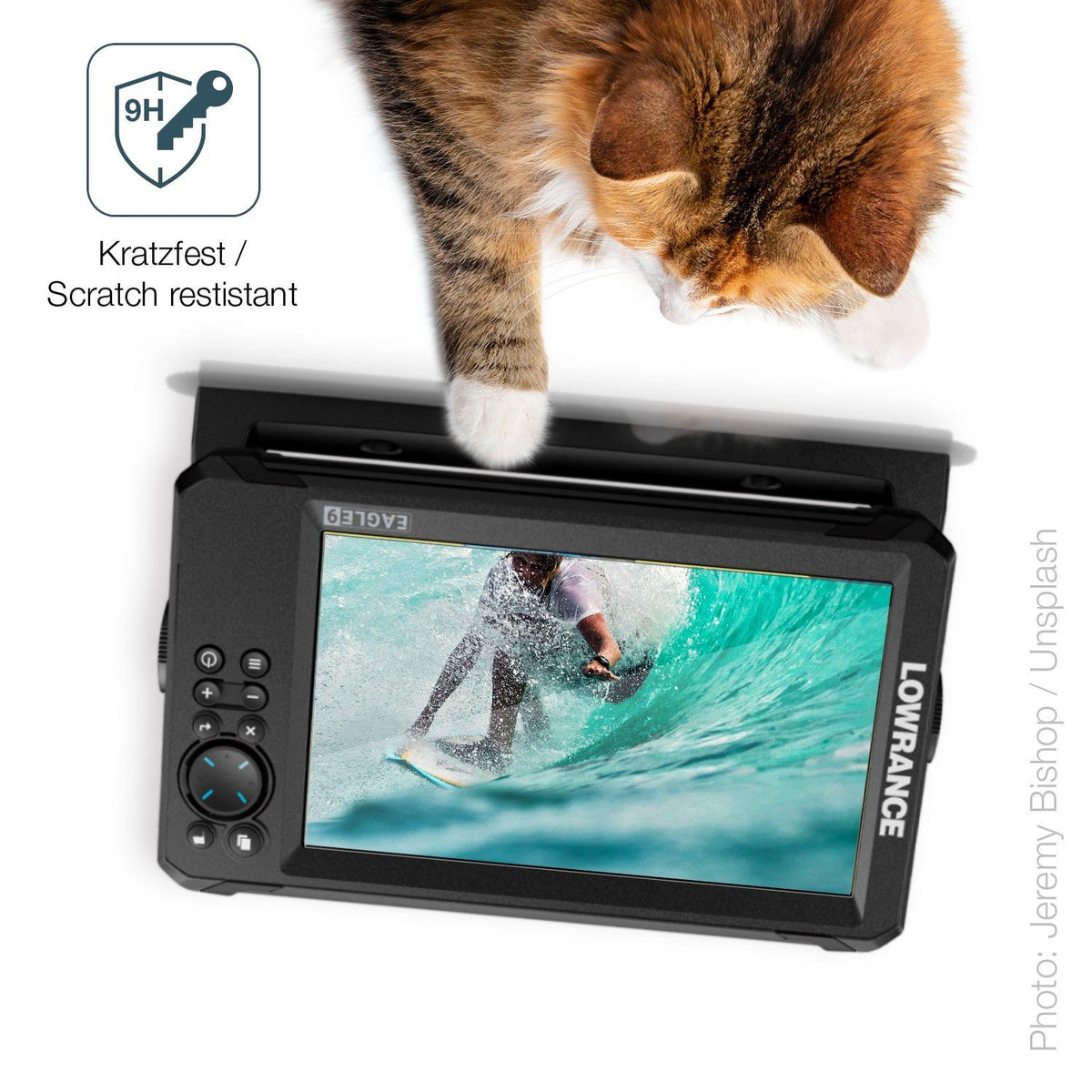 2x 9H Schutzfolie für Lowrance Eagle 9 Panzerfolie