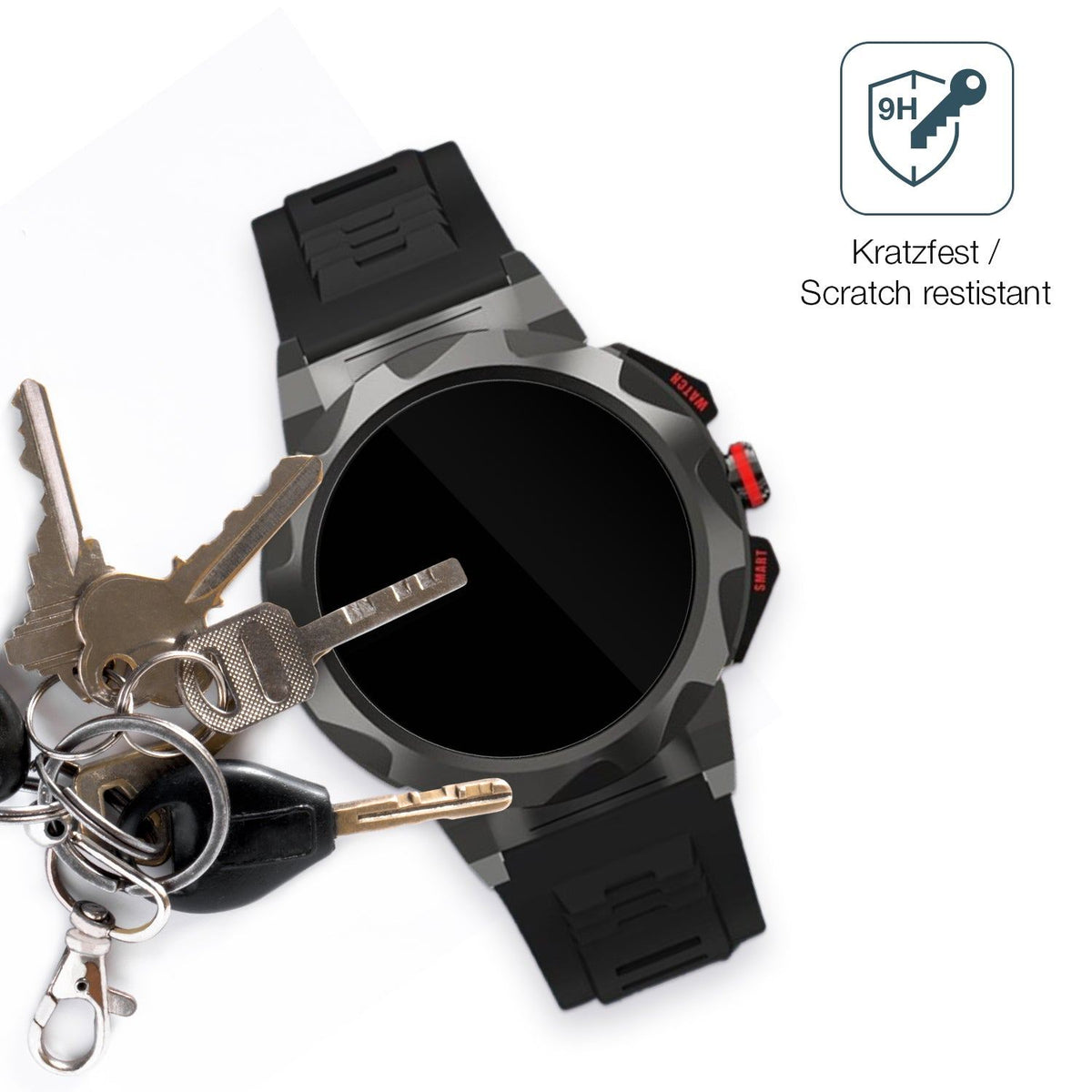 2x 9H Schutzfolie für Loyewaier 2 Zoll Smartwatch Panzerfolie