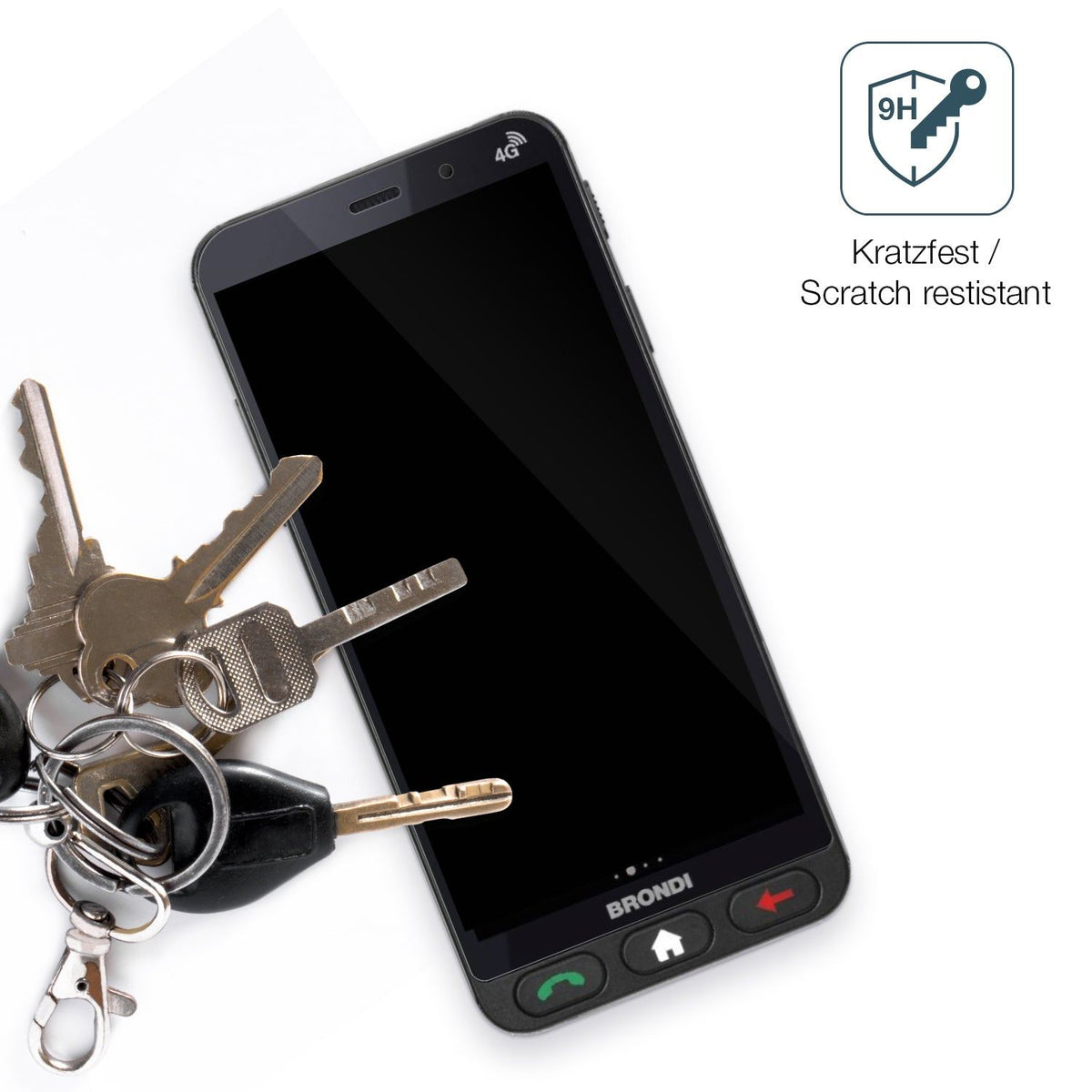 2x 9H Schutzfolie für Brondi Amico Vero 4G Panzerfolie