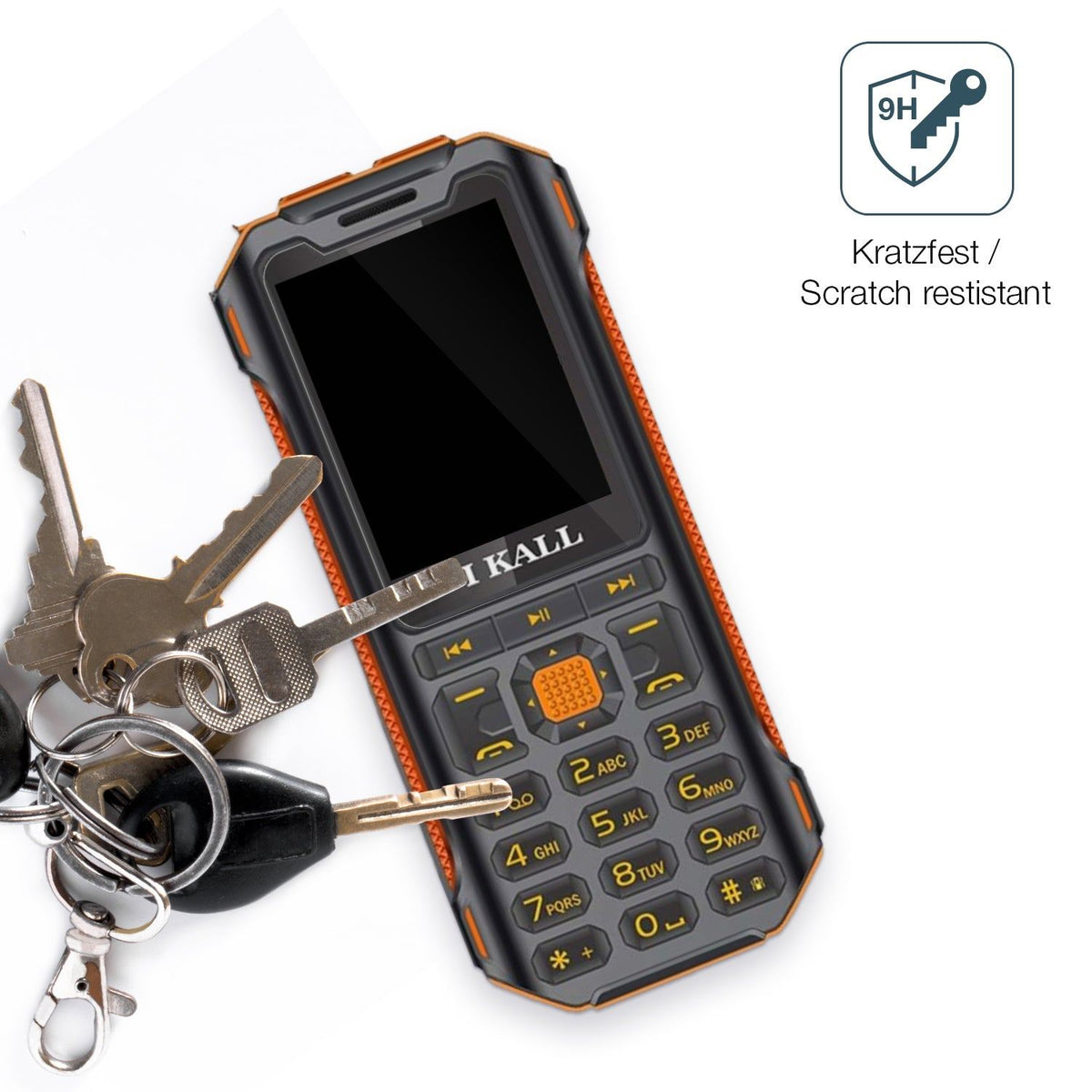 2x 9H Schutzfolie für I Kall K99 Pro Rugged Panzerfolie