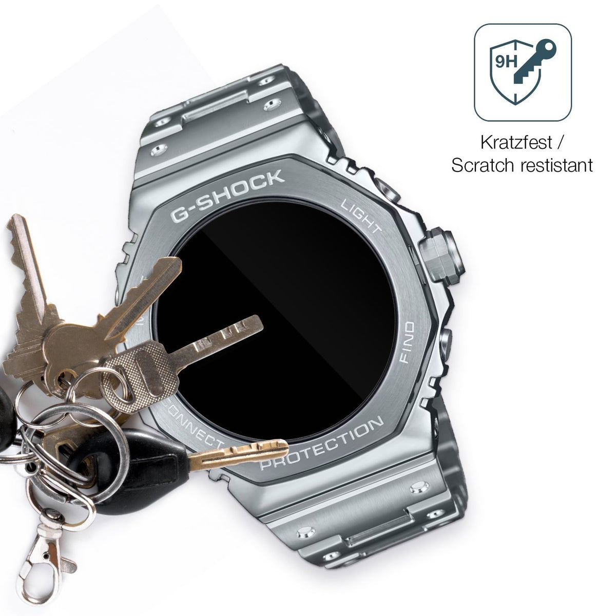 2x 9H Schutzfolie für Casio G-Shock GM-B2100D Panzerfolie