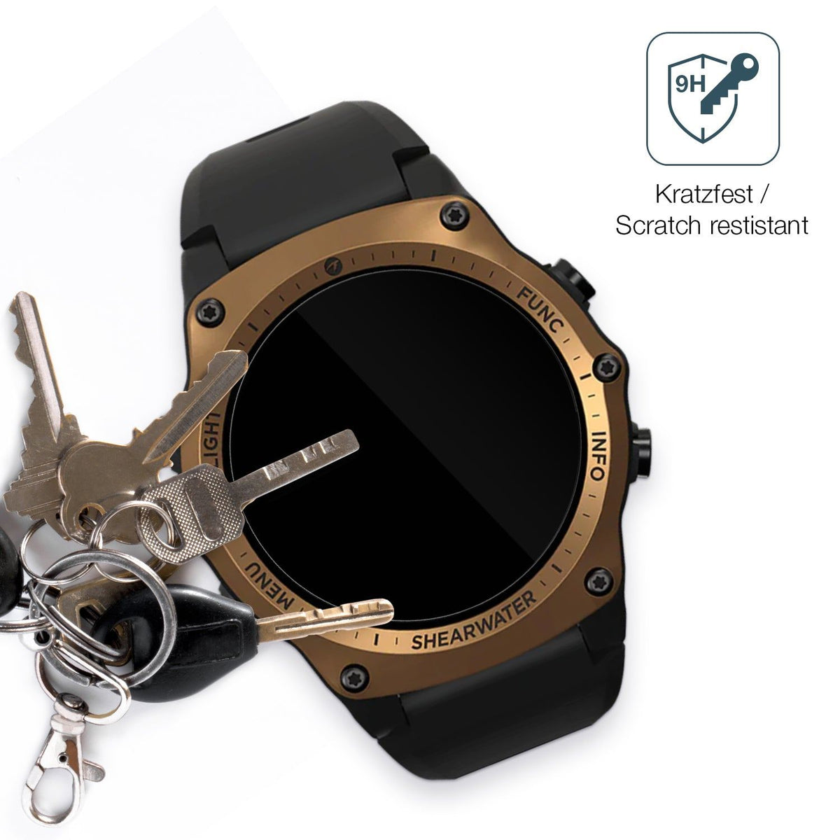 2x 9H Schutzfolie für Shearwater Teric dive Panzerfolie