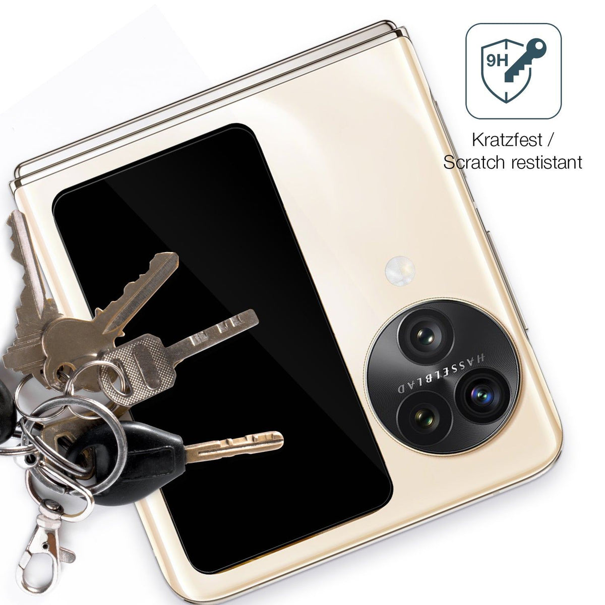 2x 9H Schutzfolie für Oppo Find N3 Flip Aussenseite Panzerfolie