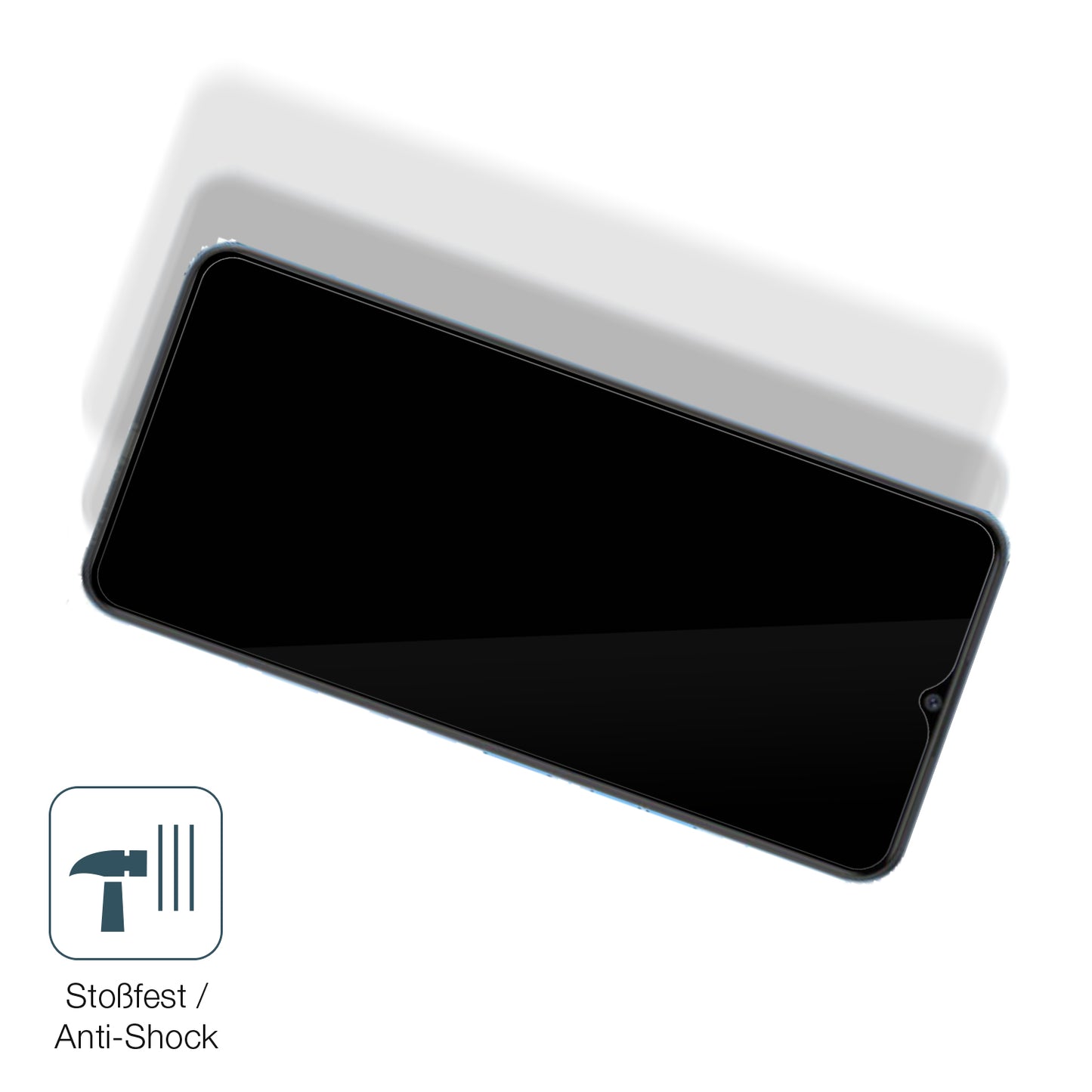 Schutz gegen Kratzer auf dem Coolpad Cool 20S Glas durch Schlüssel, Stöße gegen die Tischkante oder Stürze