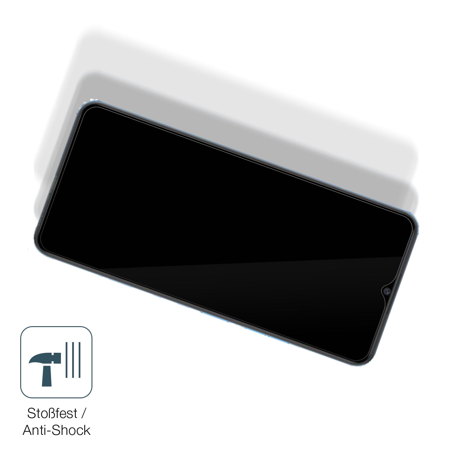 Schutz gegen Kratzer auf dem Coolpad Cool 20S Glas durch Schlüssel, Stöße gegen die Tischkante oder Stürze