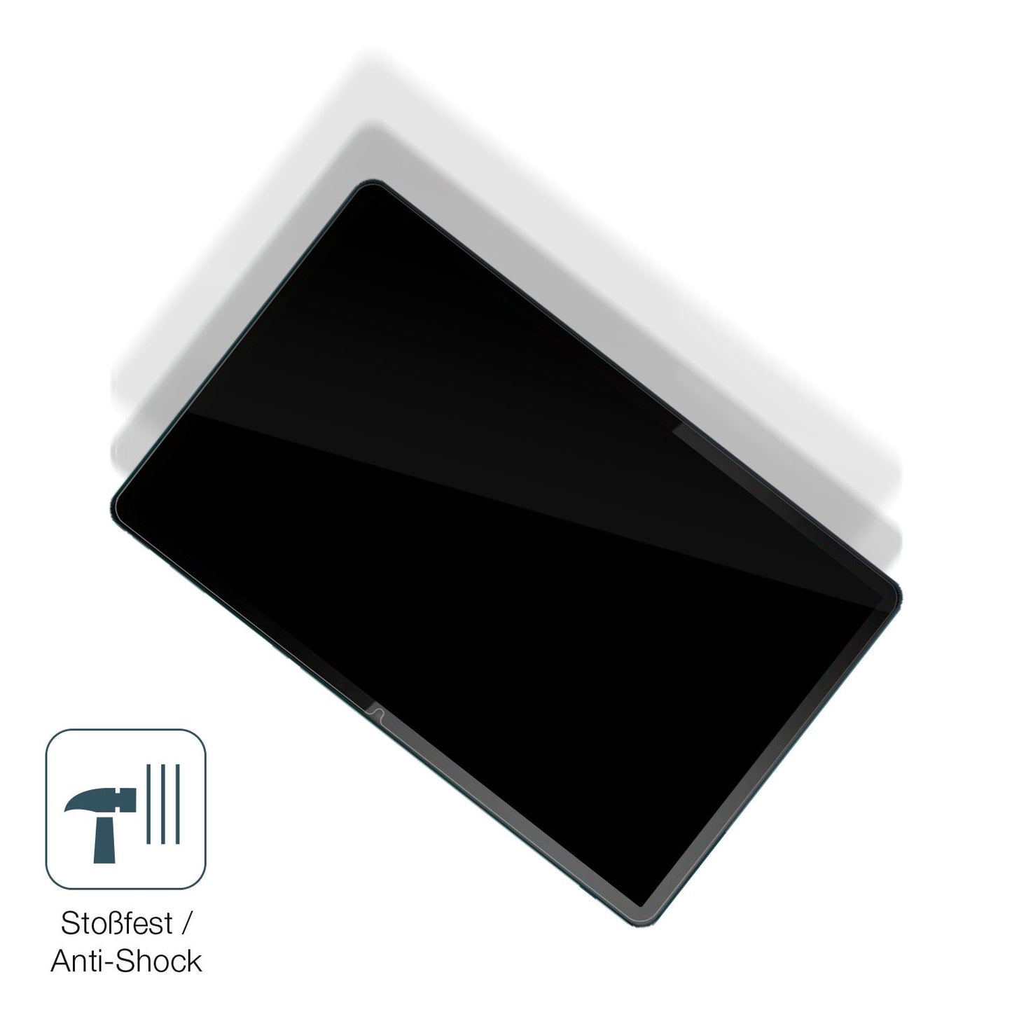 Schutz gegen Kratzer auf dem Motorola Tab G70 Glas durch Schlüssel, Stöße gegen die Tischkante oder Stürze