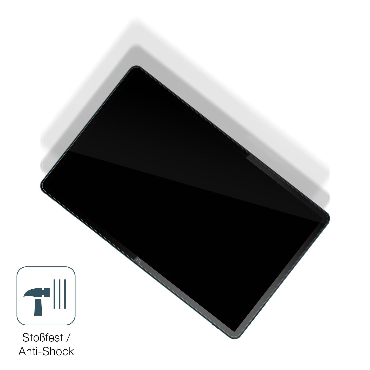 Schutz gegen Kratzer auf dem Motorola Tab G70 Glas durch Schlüssel, Stöße gegen die Tischkante oder Stürze