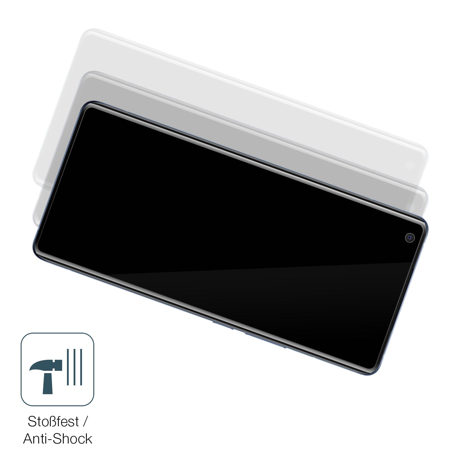 Schutz gegen Kratzer auf dem VIVO X50 Pro Plus Glas durch Schlüssel, Stöße gegen die Tischkante oder Stürze