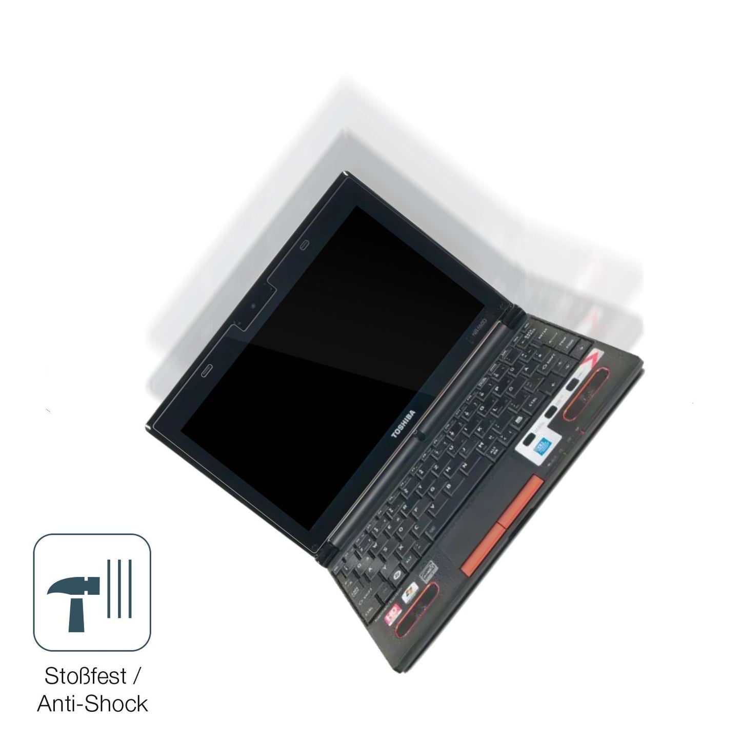 2x 9H Schutzfolie für Toshiba NB550D 10 Zoll Panzerfolie