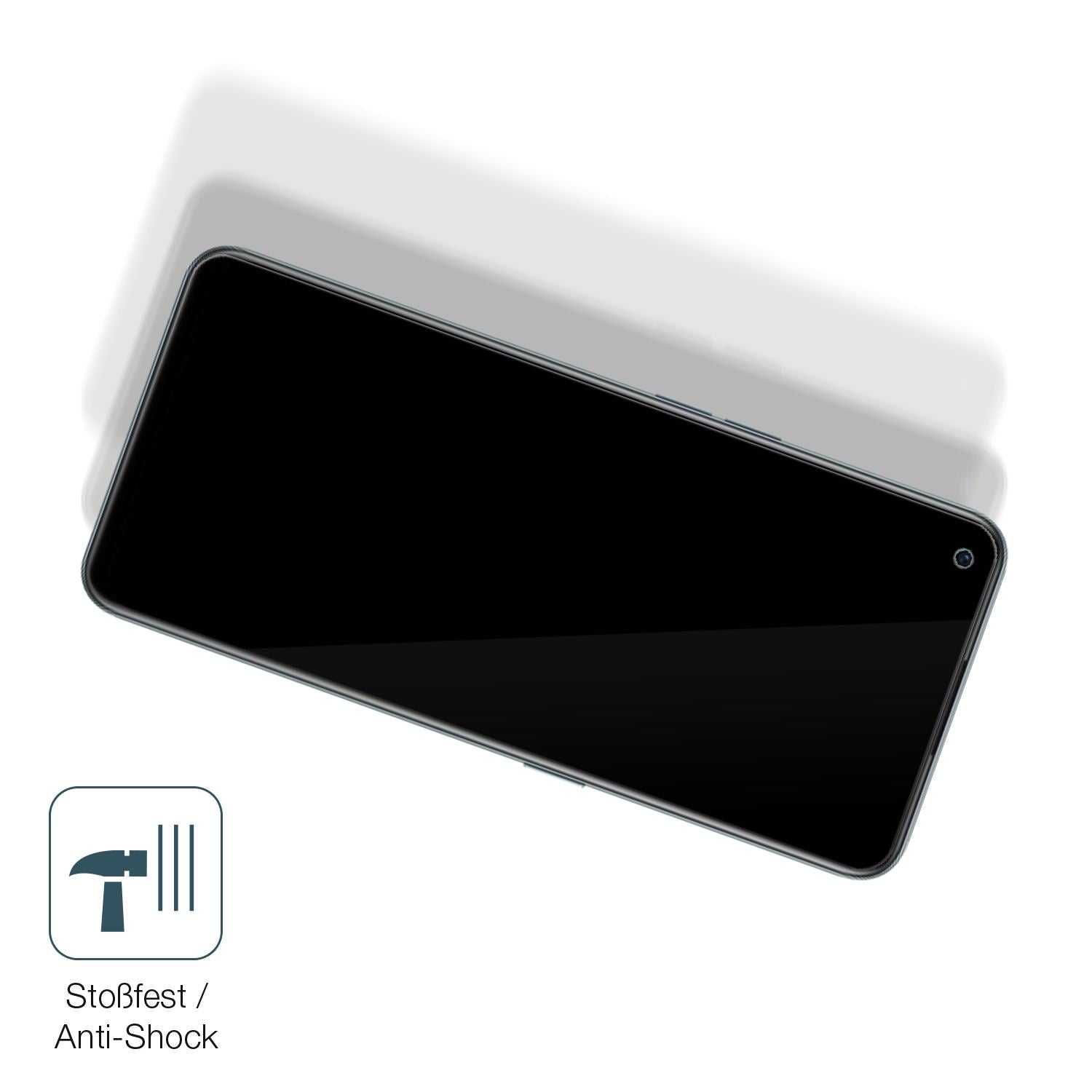 Schutz gegen Kratzer auf dem OnePlus Nord CE 2 5G Glas durch Schlüssel, Stöße gegen die Tischkante oder Stürze