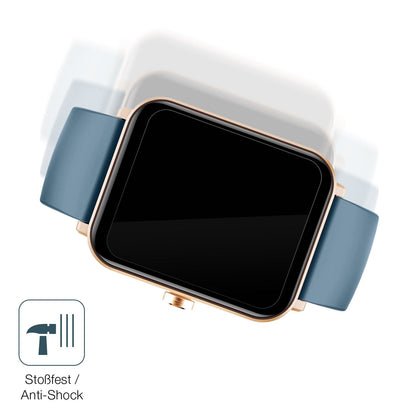 Schutz gegen Kratzer auf dem Huakua G50 Smartwatch Glas durch Schlüssel, Stöße gegen die Tischkante oder Stürze