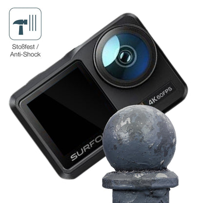2x 9H Schutzfolie für Surfola Action Cam 4K Panzerfolie