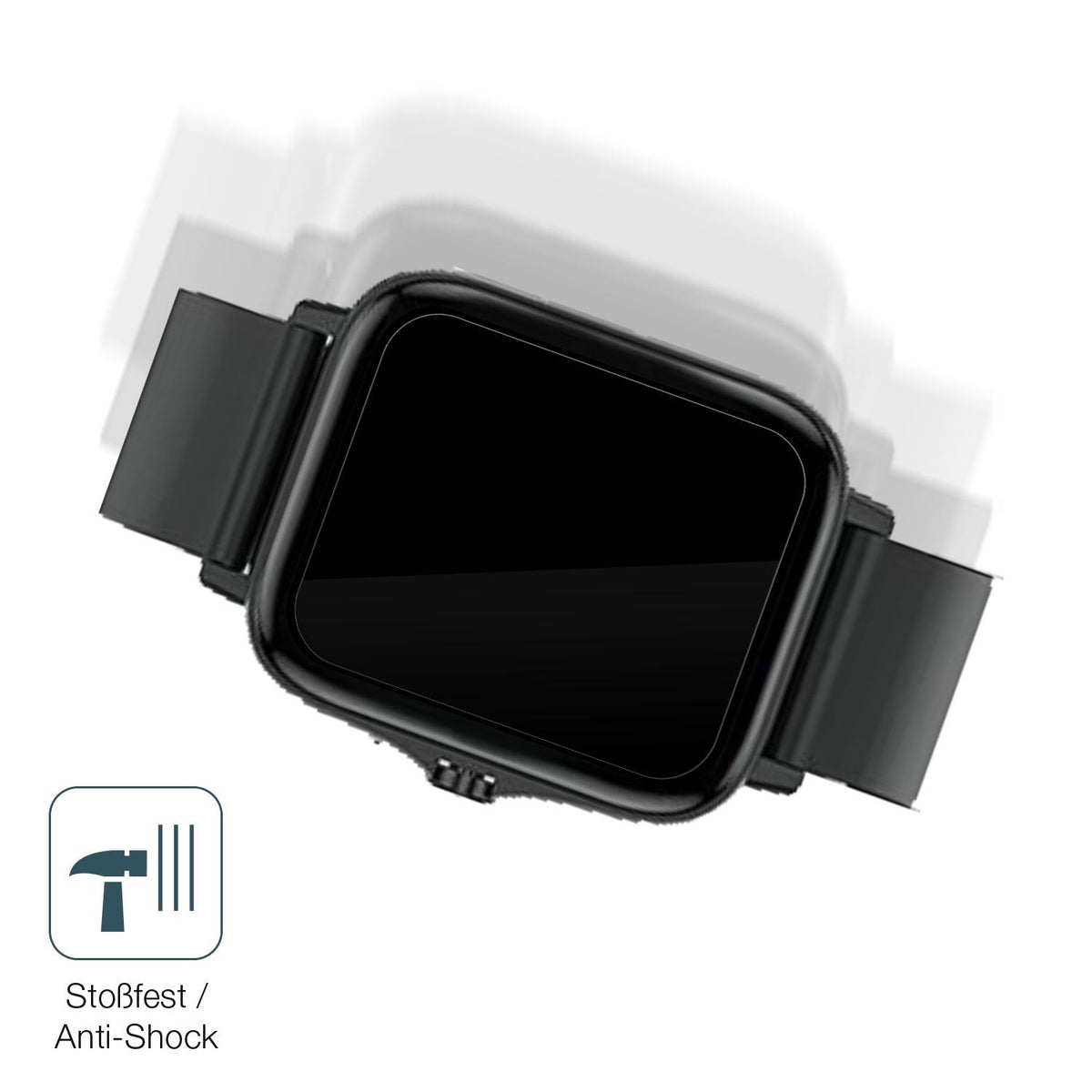 1x 9H Schutzfolie für Kaseemi 1,7 Zoll Smartwatch Panzerfolie