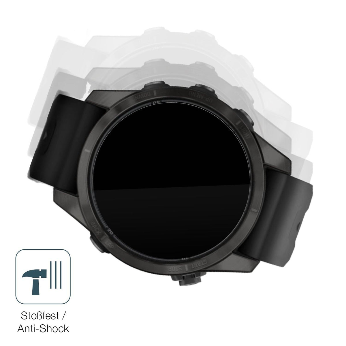 2x 9H Schutzfolie für Garmin Fenix 7s Pro 47mm Panzerfolie