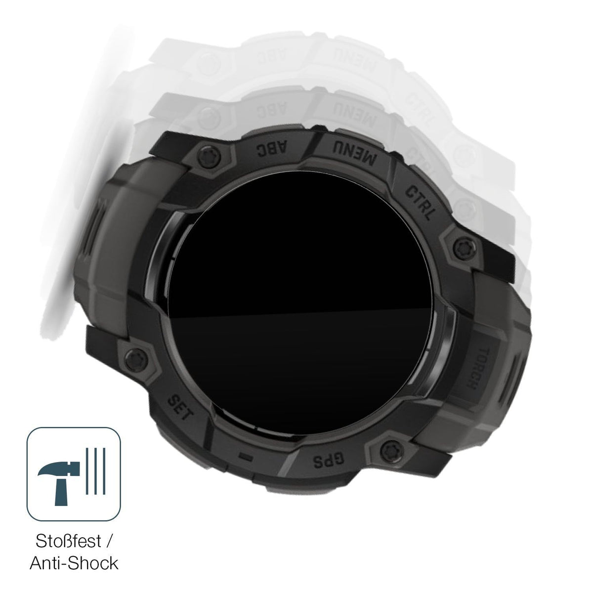 2x 9H Schutzfolie für Garmin Instinct 3 50mm Panzerfolie