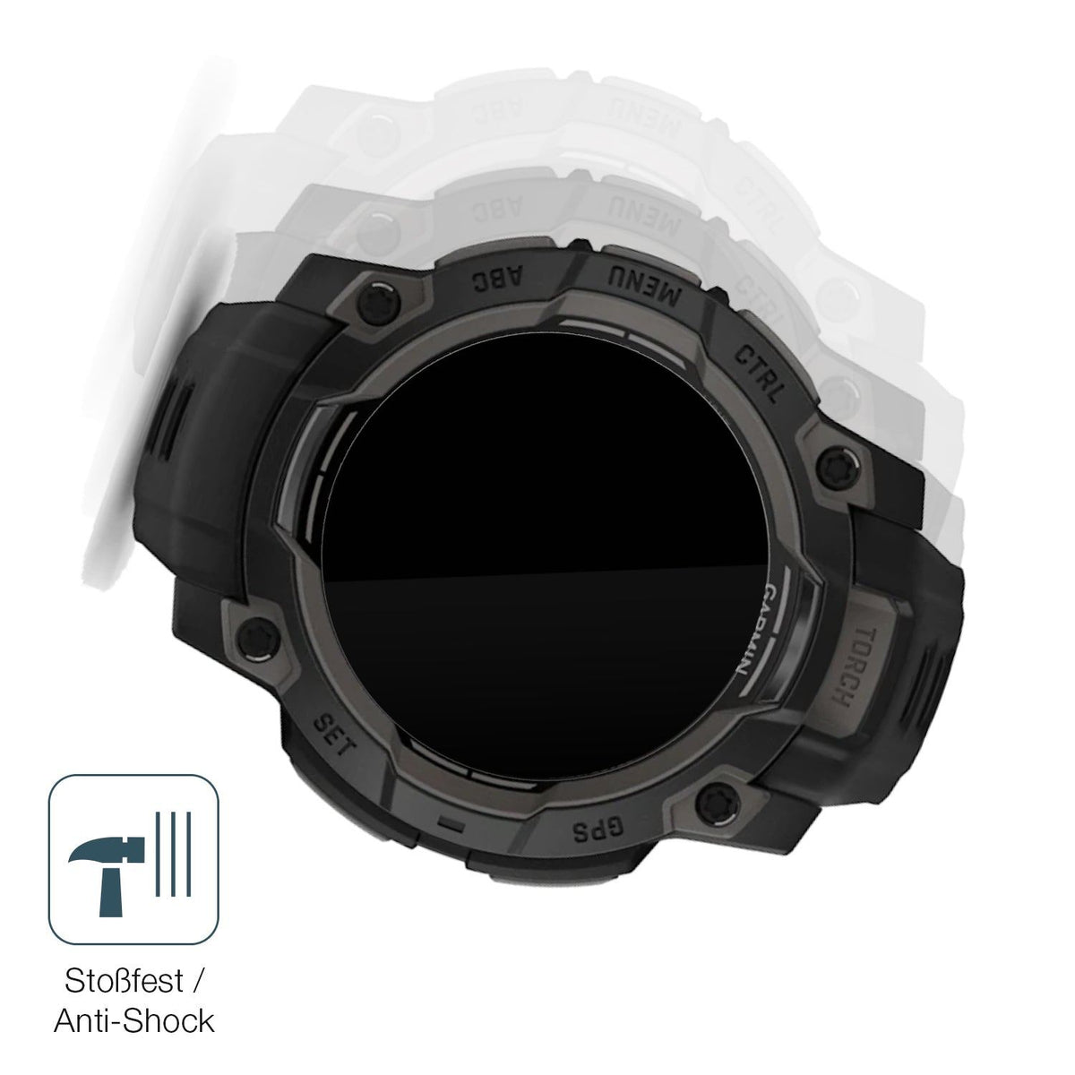 2x 9H Schutzfolie für Garmin Instinct 3 45mm Panzerfolie