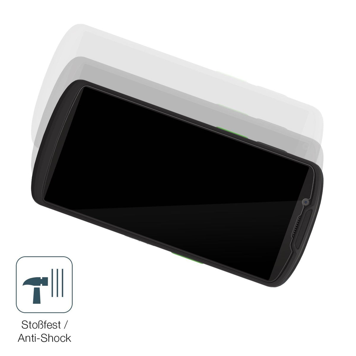 2x 9H Schutzfolie für Zebra TC53e-RFID Panzerfolie