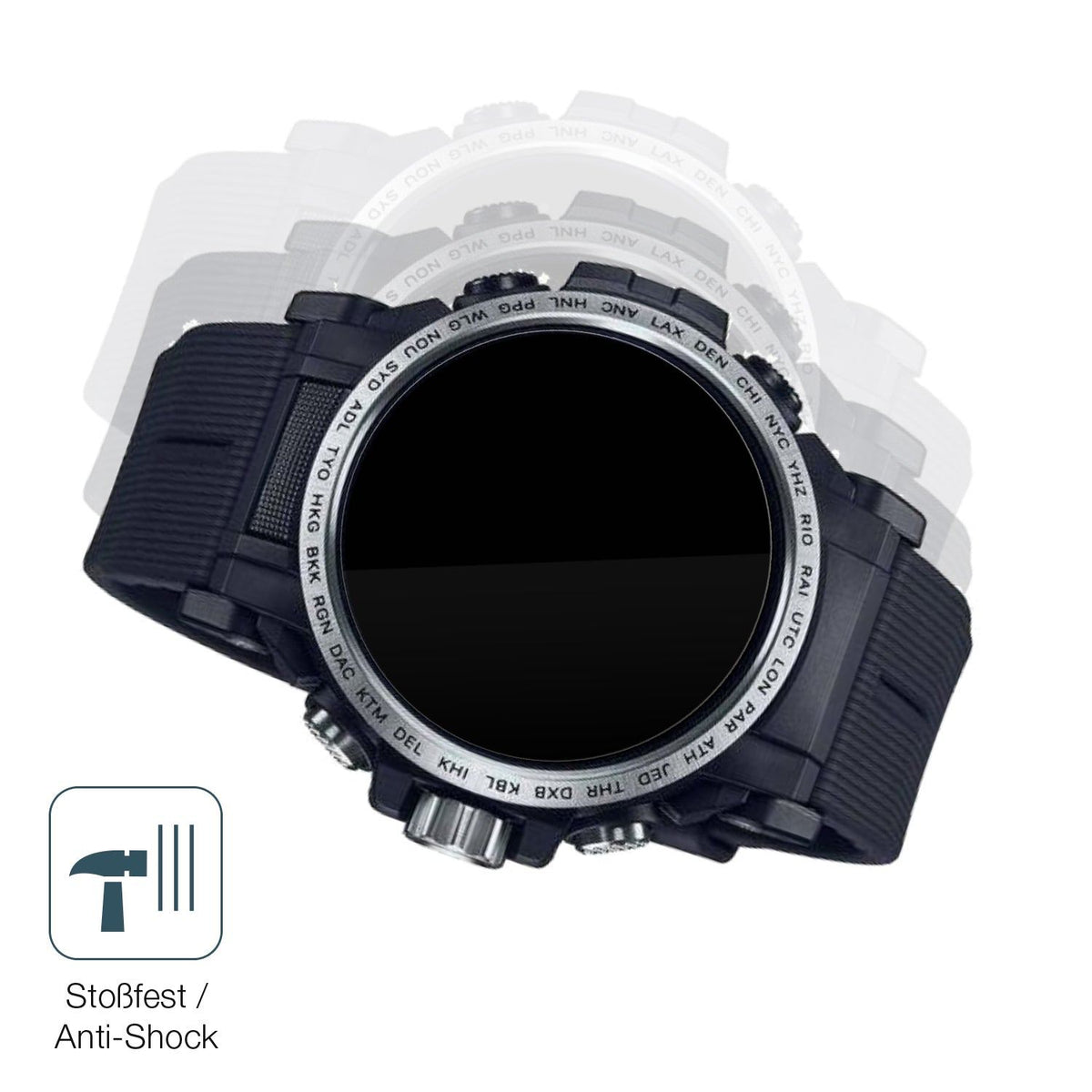 2x 9H Schutzfolie für Casio Pro Trek PRW-61 Panzerfolie