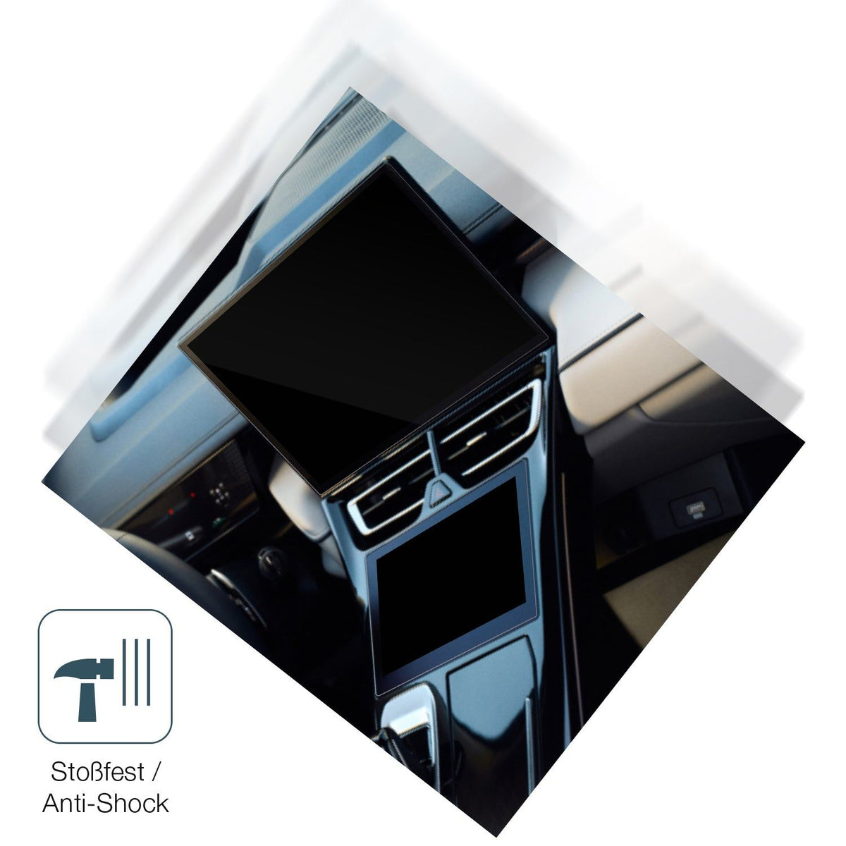 2x 9H Schutzfolie für GWM Wey 05 Dual Touchscreen Panzerfolie