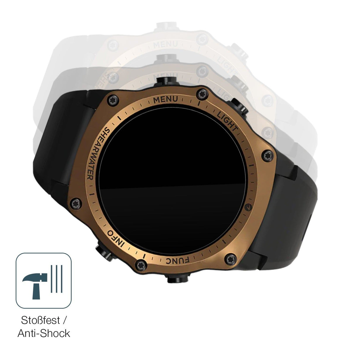 2x 9H Schutzfolie für Shearwater Teric dive Panzerfolie
