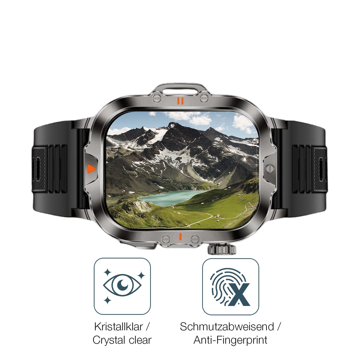 2x 9H Schutzfolie für VicBou 2.01 Zoll Smartwatch Panzerfolie