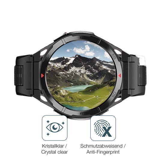 Flexible TPU-Folie passend zugeschnitten für Oukitel BT12 Smartwatch 1.43 Zoll, vollständige Abdeckung