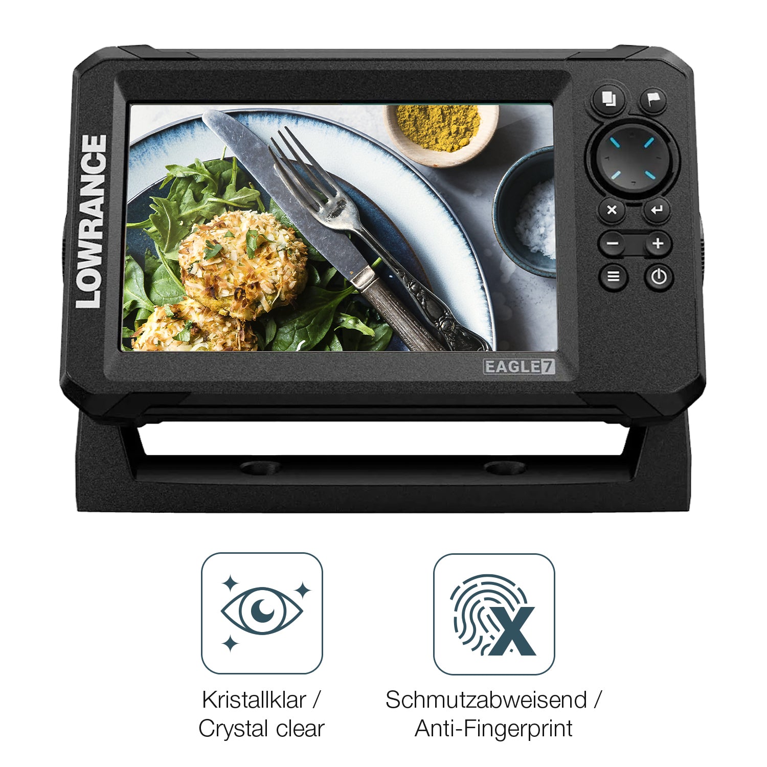 Flexible TPU-Folie passend zugeschnitten für Lowrance Eagle 7, vollständige Abdeckung