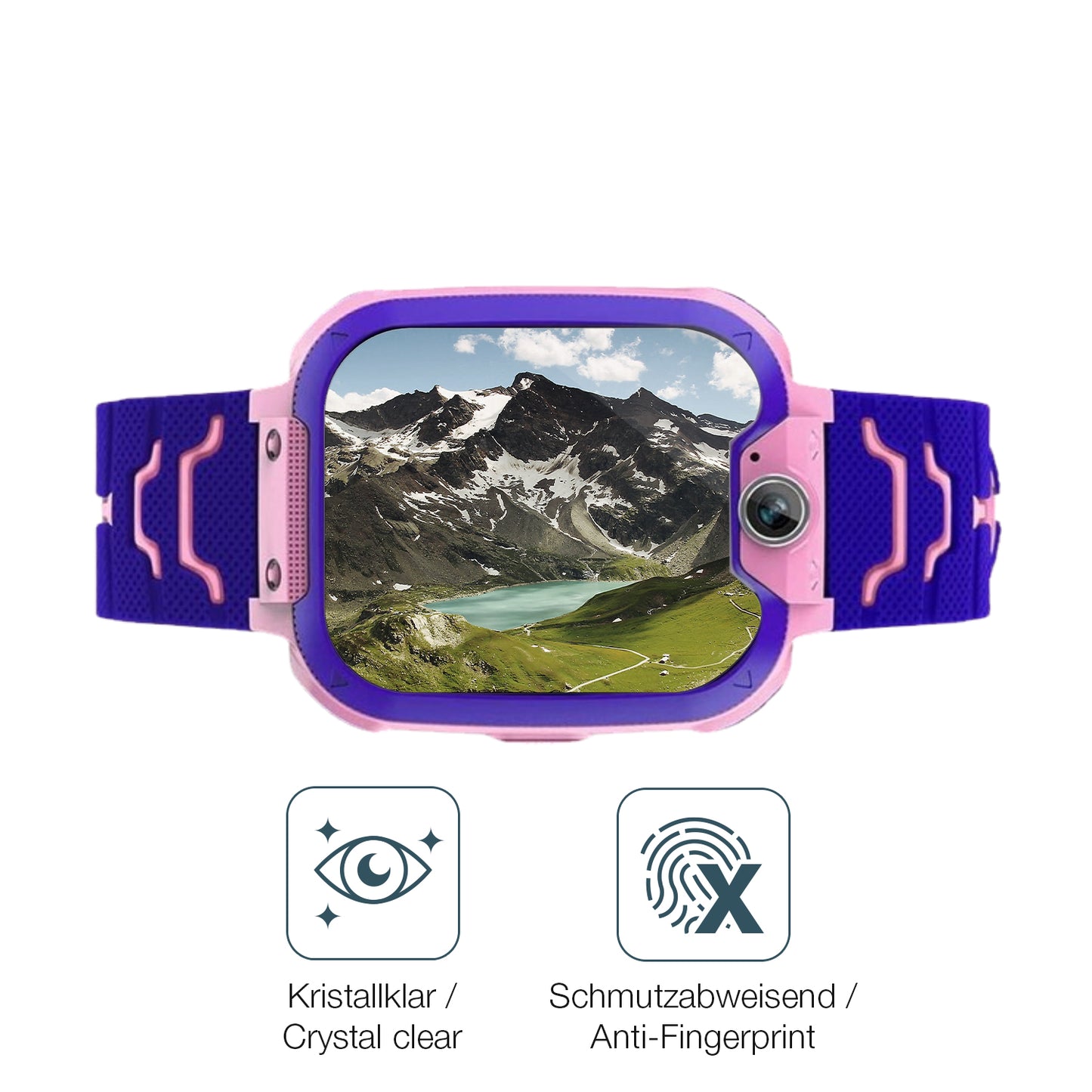 2x 9H Schutzfolie für Kesasohe Smartwatch Kinder Panzerfolie