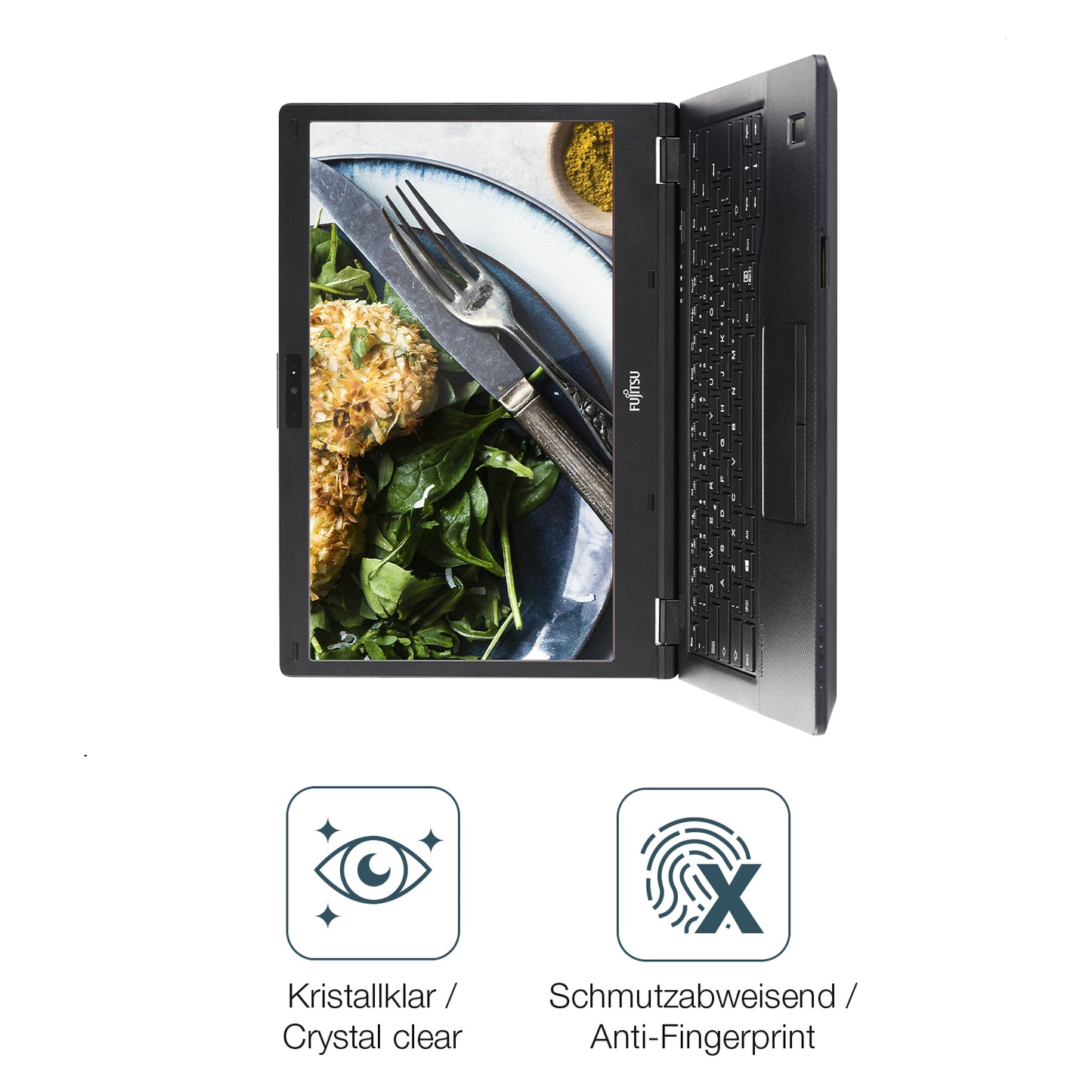 2x Schutzfolie klar für Fujitsu Lifebook E449 14 Zoll Display-Schutzfolie