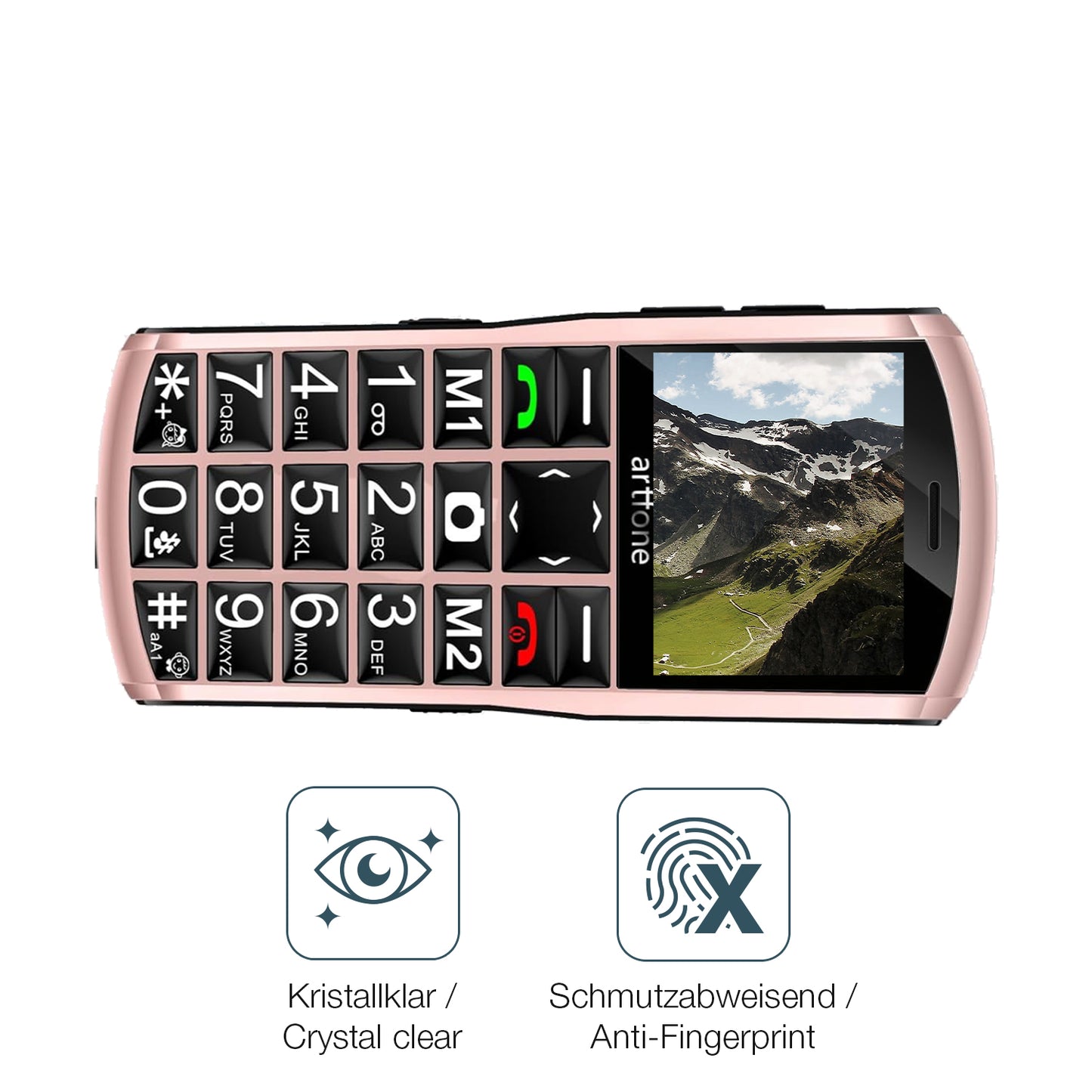 Schutz gegen Kratzer auf dem Artfone A400 4G Glas durch Schlüssel oder Ähnliches