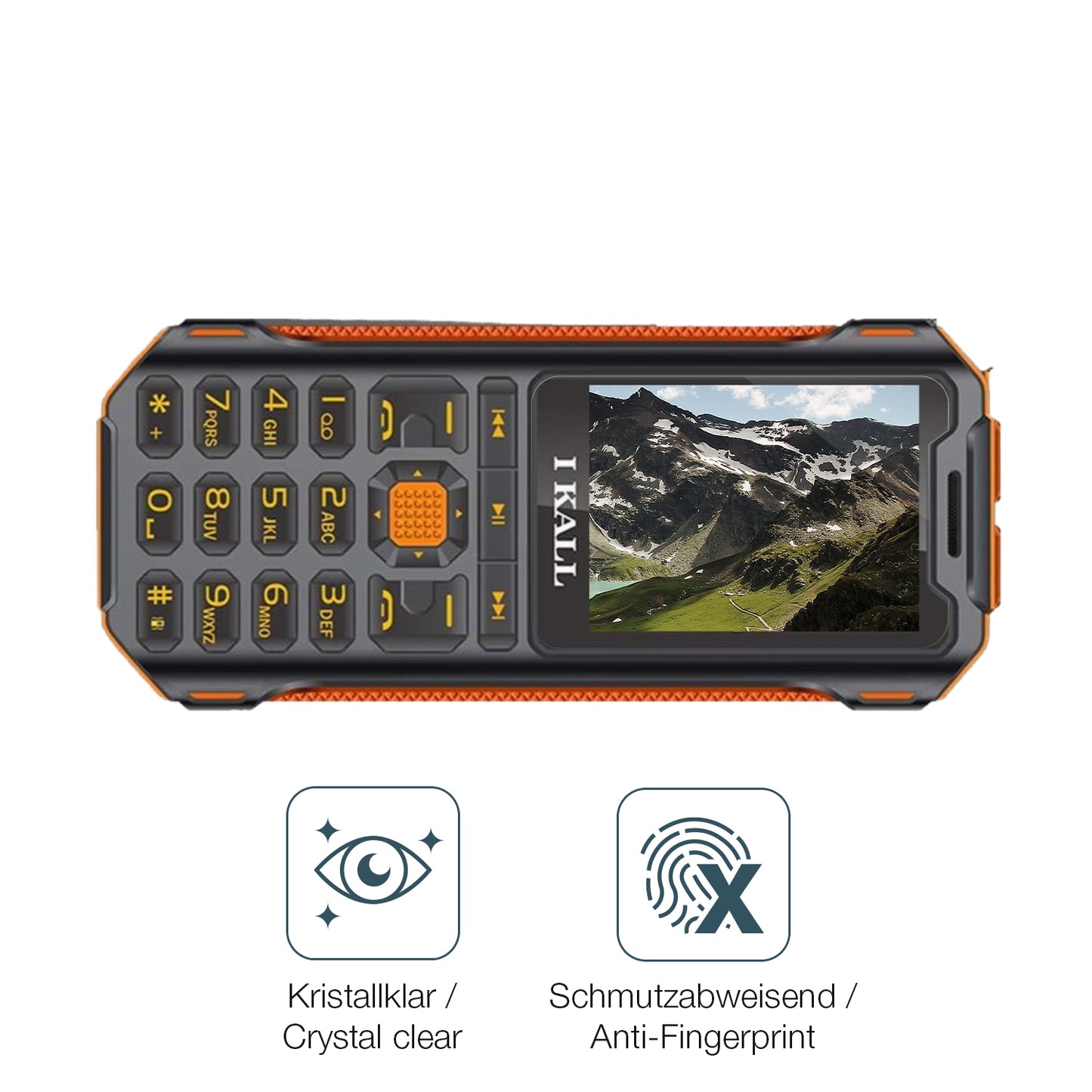 4x Schutzfolie klar für I Kall K99 Pro Rugged Display-Schutzfolie