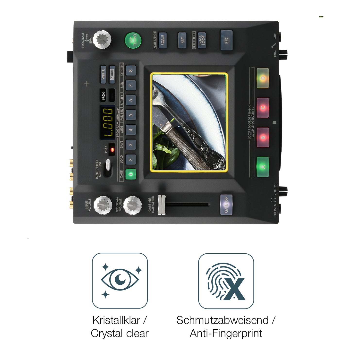 2x 9H Schutzfolie für Korg Kaossilator Pro Plus Panzerfolie