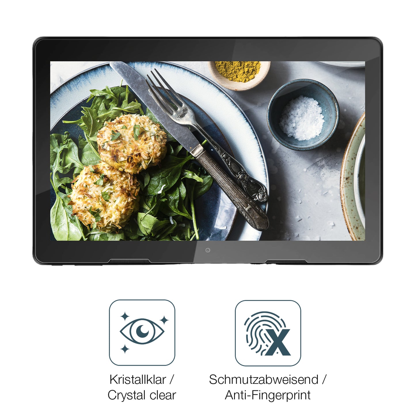 2x Schutzfolie klar für Hannspree Pad 13.3 Zoll Zeus 3 Display-Schutzfolie