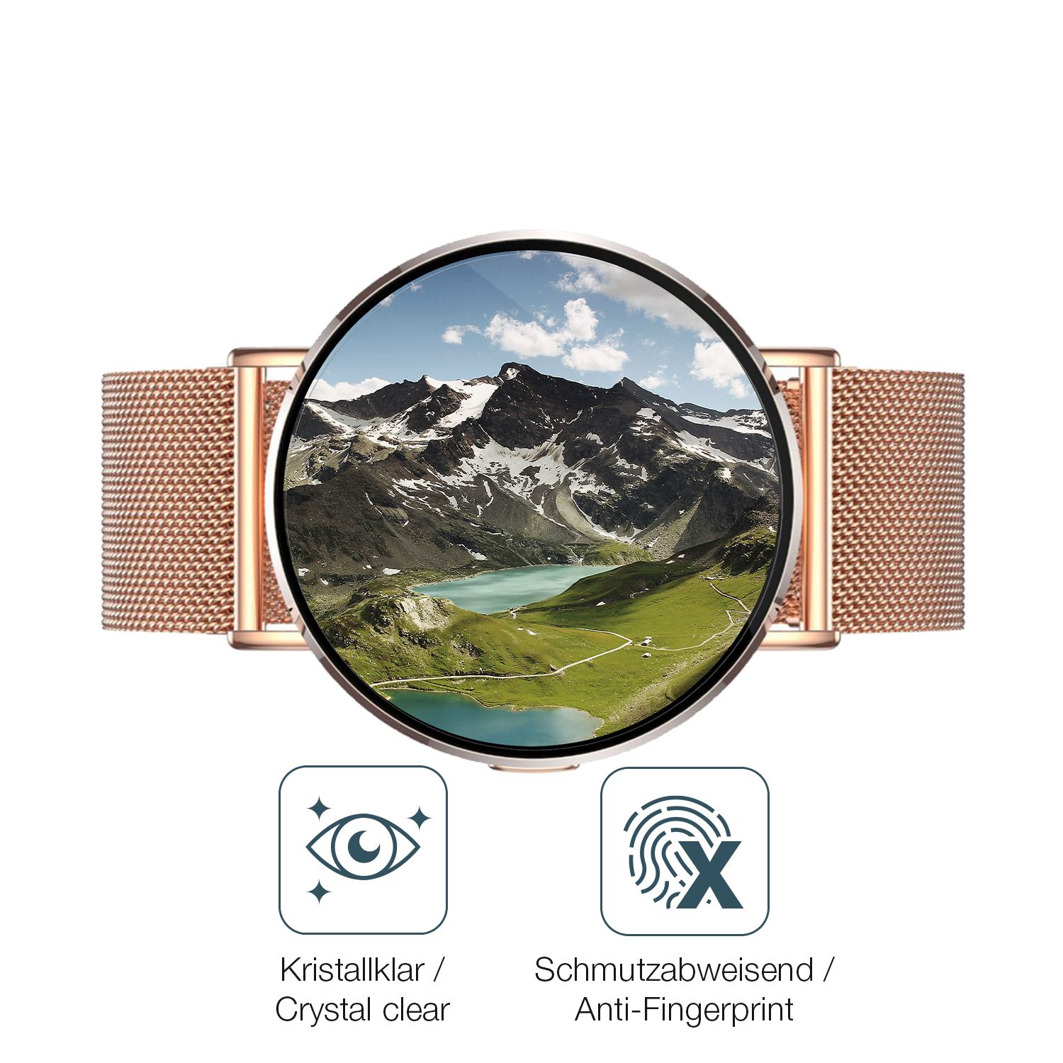 Schutz gegen Kratzer auf dem Levowatch Eve 1.3 Zoll Glas durch Schlüssel oder Ähnliches