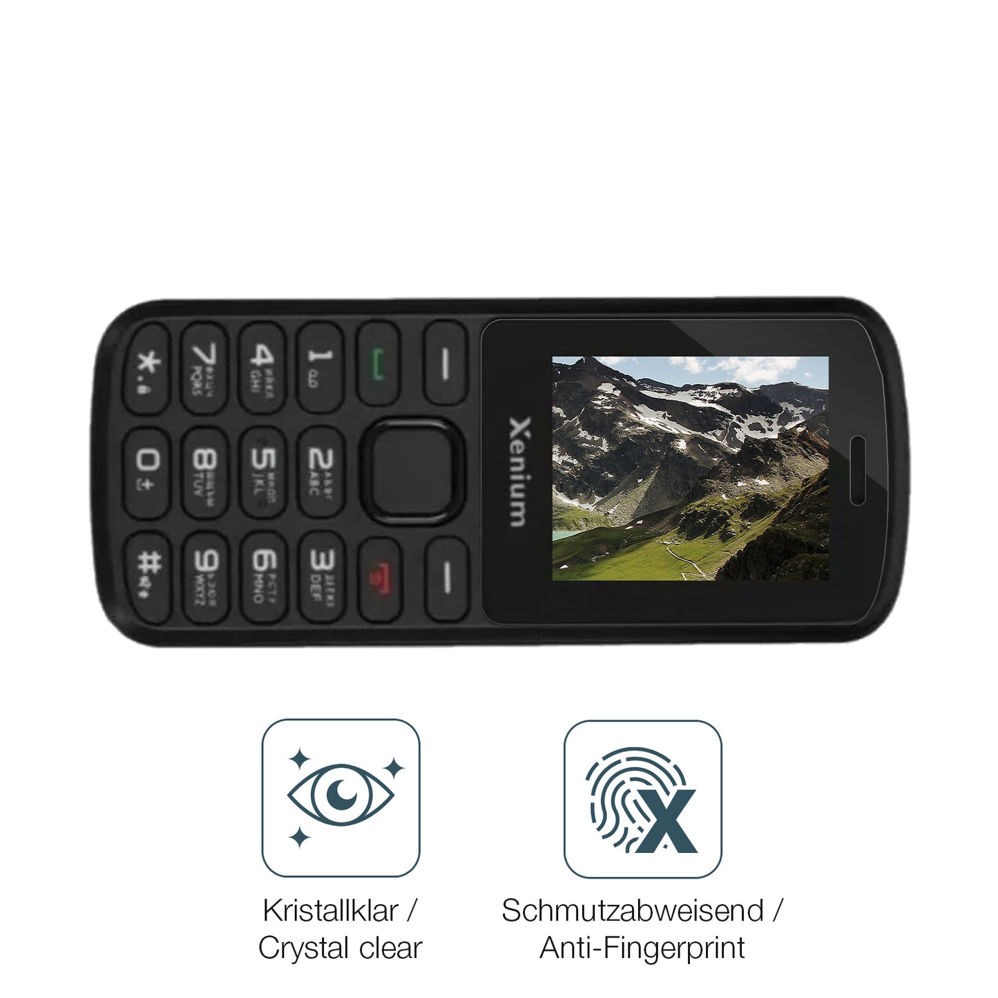 4x Schutzfolie klar für Philips Xenium X170 Display-Schutzfolie