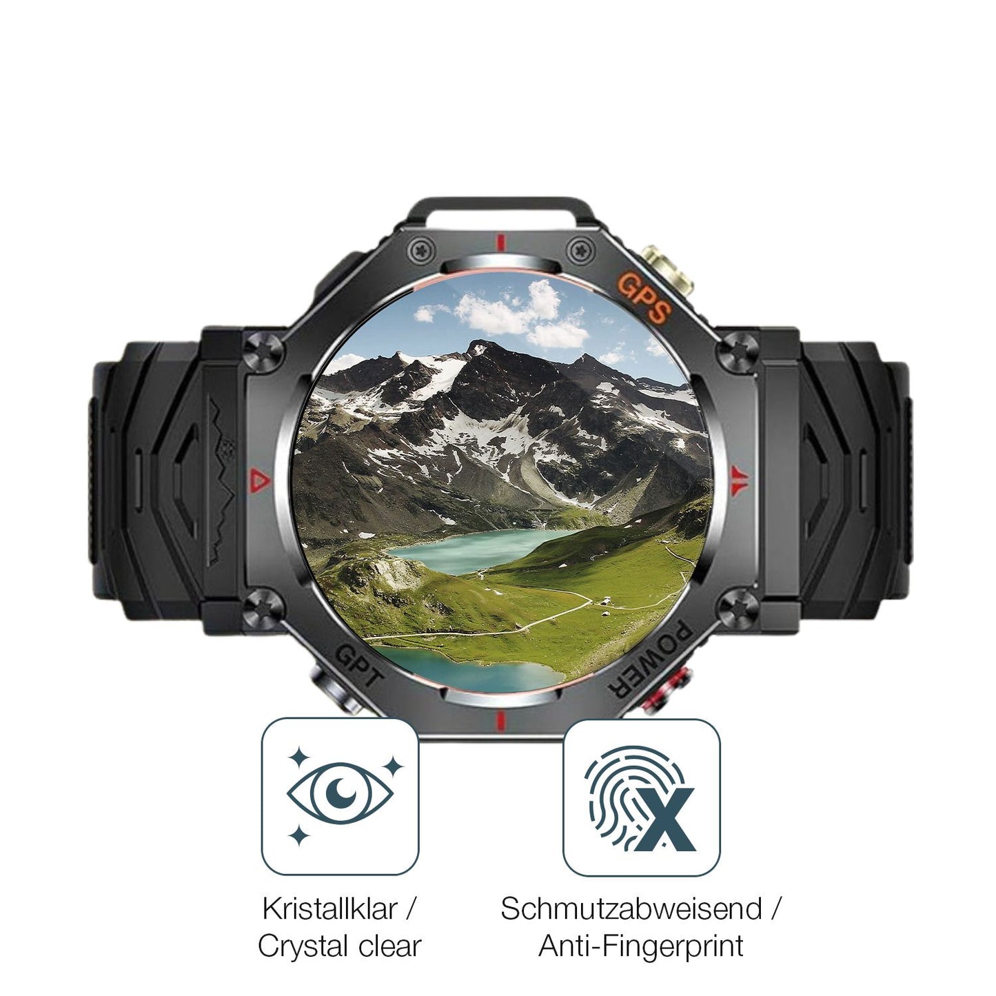 Flexible TPU-Folie passend zugeschnitten für Rmana KC91 1.39 Zoll, vollständige Abdeckung