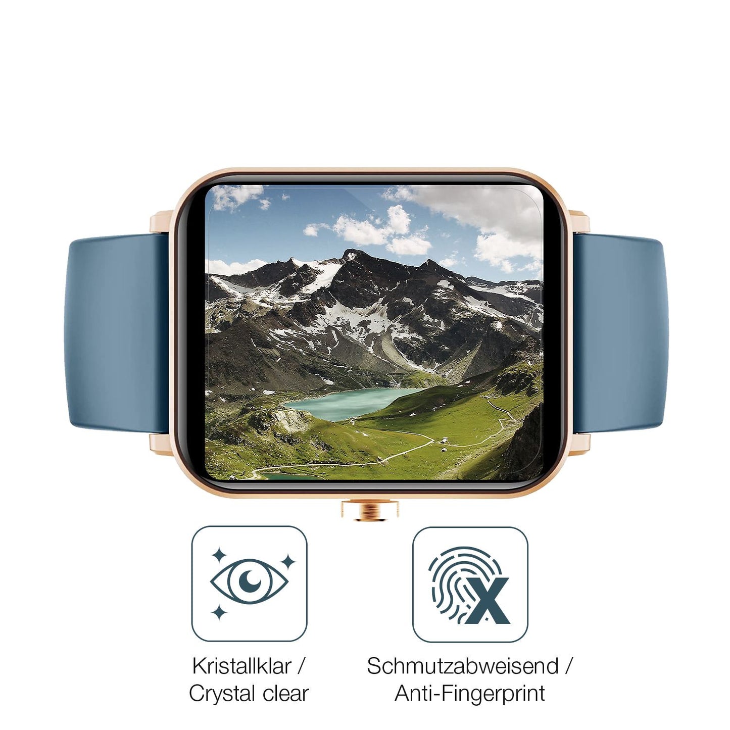 Flexible TPU-Folie passend zugeschnitten für Huakua G50 Smartwatch, vollständige Abdeckung