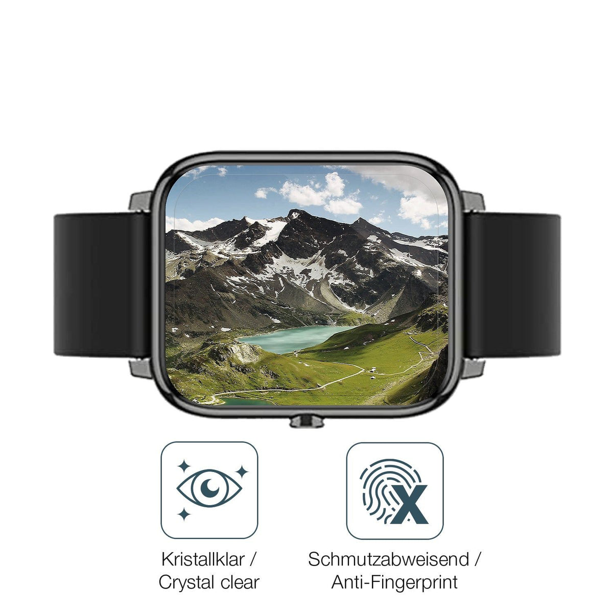 2x 9H Schutzfolie für Popglory Smartwatch Panzerfolie