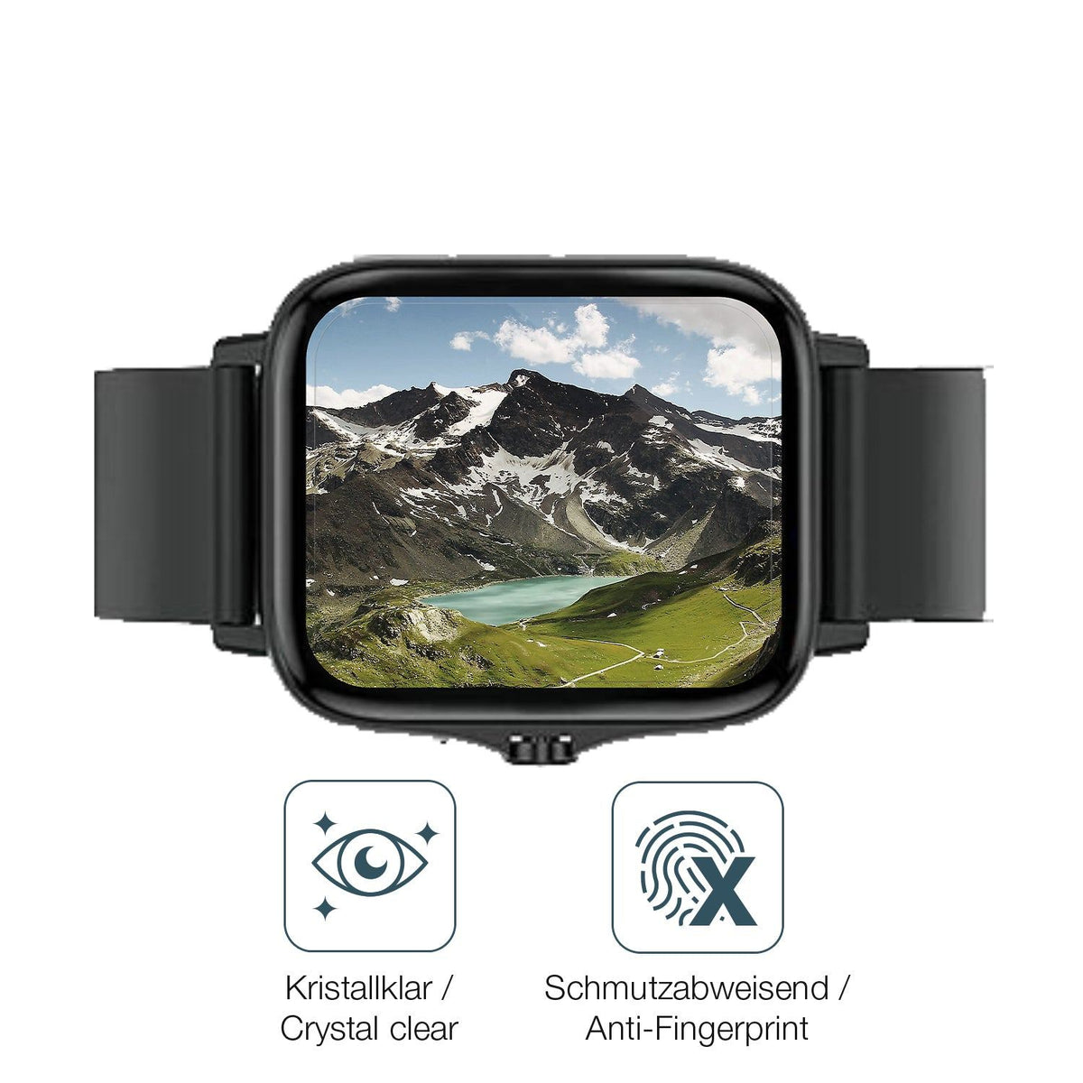 1x 9H Schutzfolie für Kaseemi 1,7 Zoll Smartwatch Panzerfolie