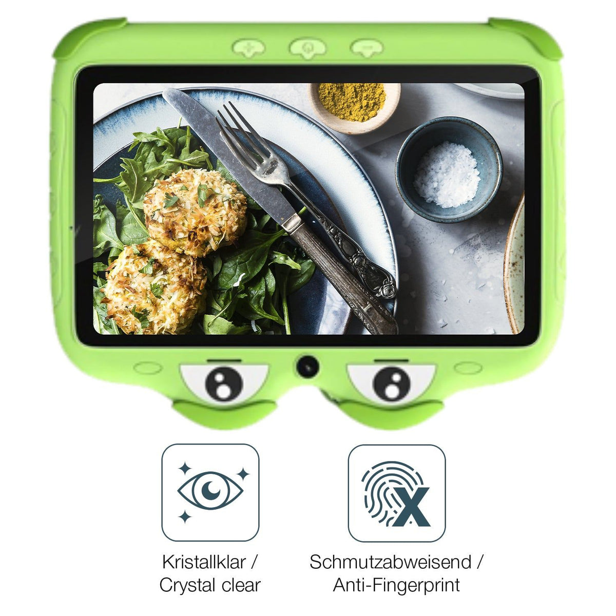 2x 9H Schutzfolie für Ascrecem Kinder Tablet 7 Zoll Panzerfolie